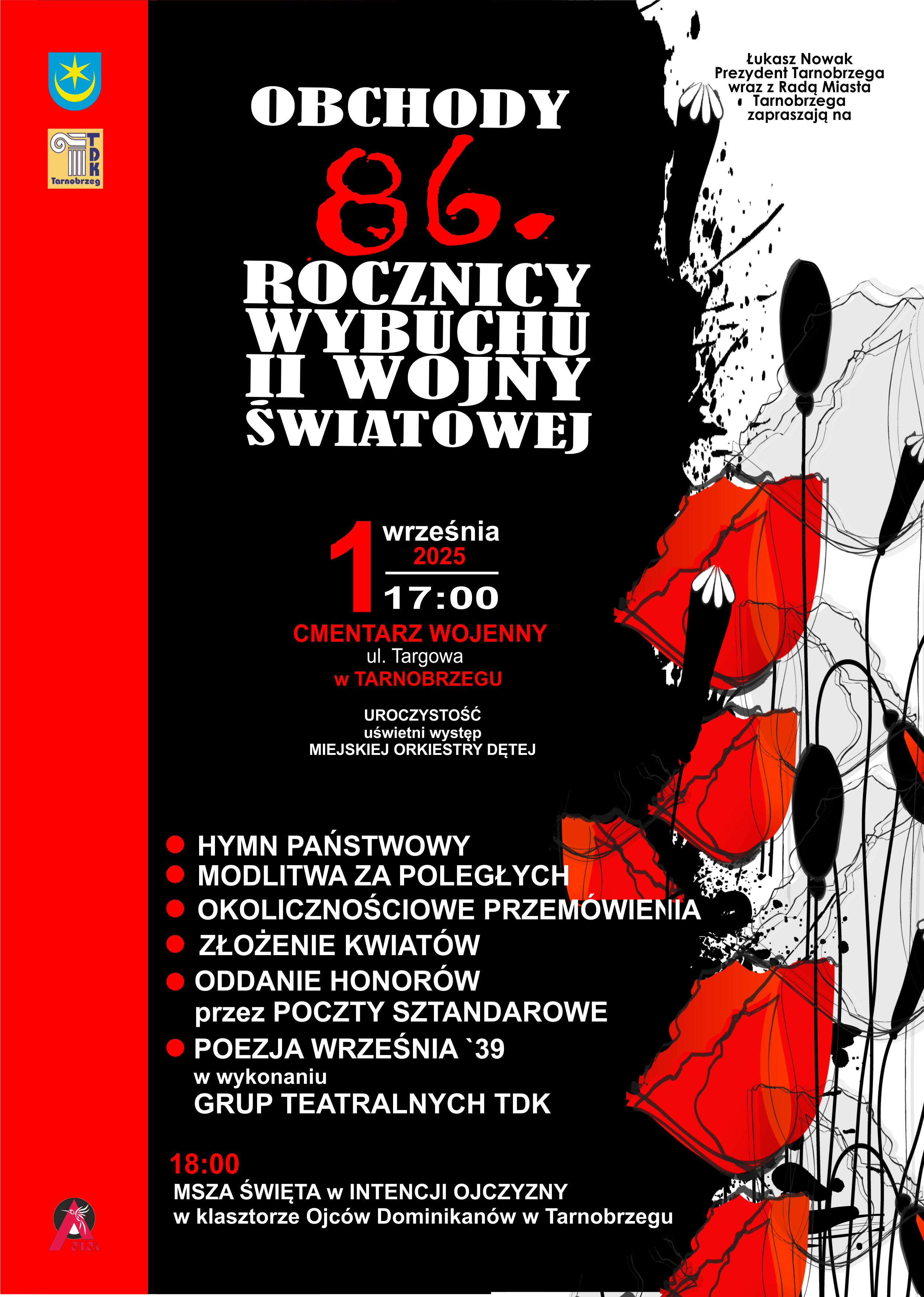 Obchody 86. rocznicy wybuchu II wojny światowej w Tarnobrzegu
